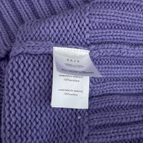 WEWOREWHAT Lavender Cotton Knit Oversized‎ Crewneck Sweater Size S - Picture 7 of 11